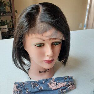 New 100% Human Hair Lace Front Dark Brown Wig - LWigs